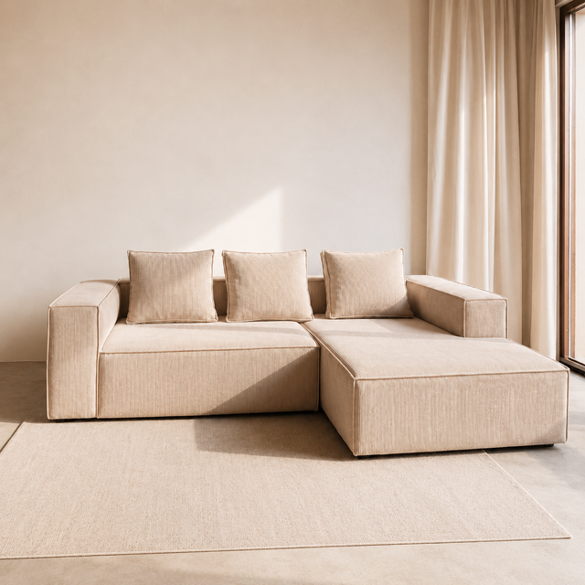 Sofá modular Cala con chaise longue derecha