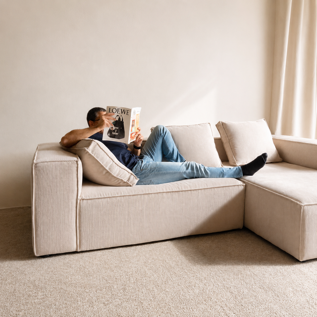Sofá modular Cala con chaise longue derecha