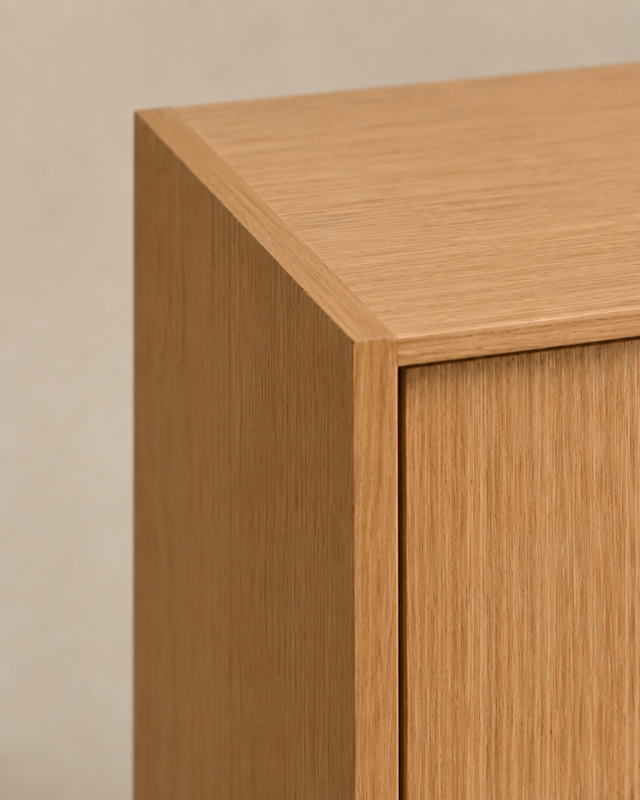 Penxat 160 Natural TV Unit, Customizable with schemes