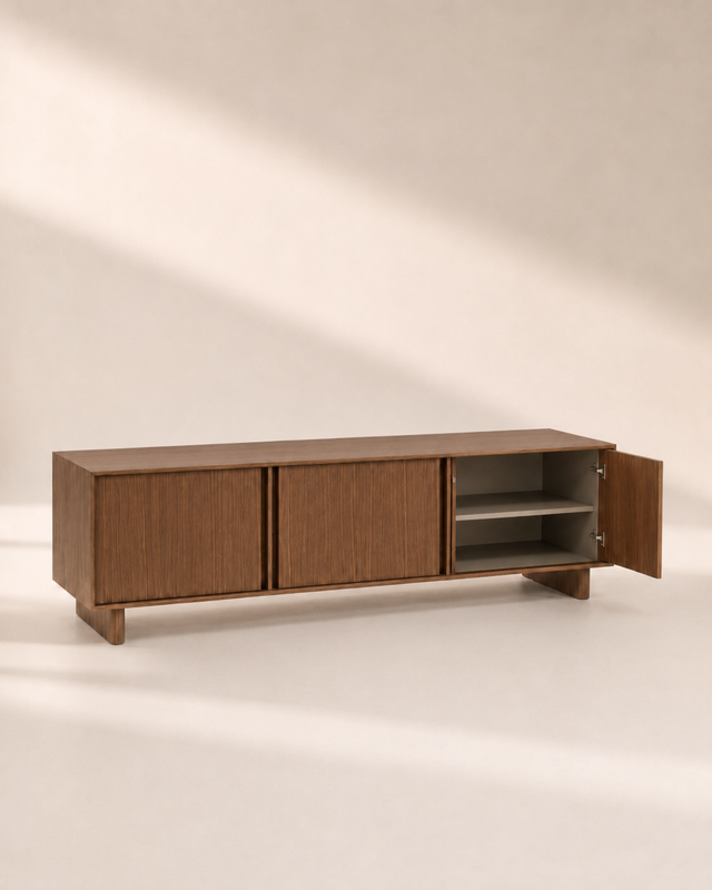 Penxat 160 Natural TV Unit, Customizable with schemes