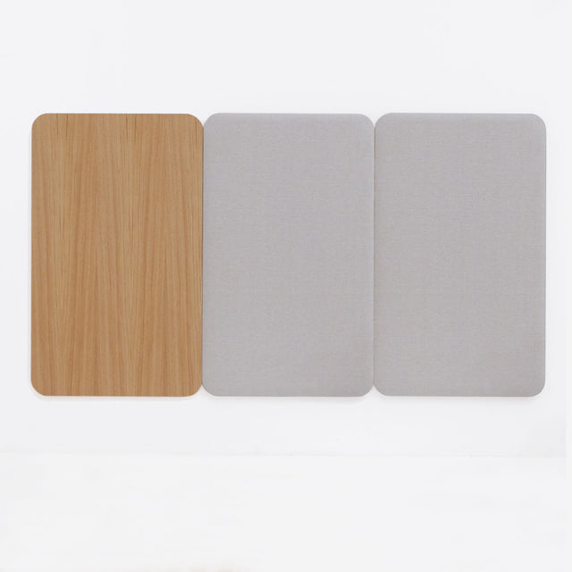 Cabecero modular 210cm Roble - Tapizado Arena - Libra 05 Slowdeco