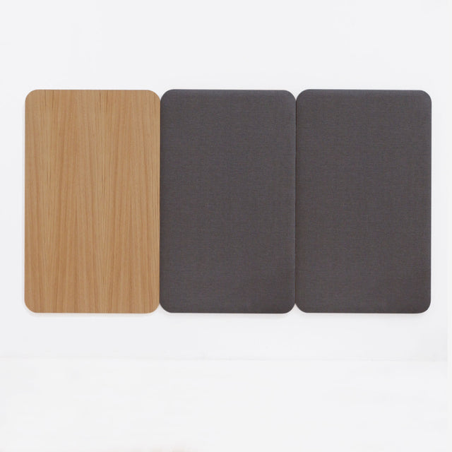 Cabecero modular 210cm Roble - Tapizado Grafito - Libra 52 Slowdeco