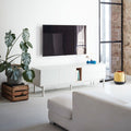Mueble TV Corvo 180 Crema con acabado crema vista principal de estilo nórdico