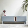 Mueble TV Corvo 180 Gris Perla con acabado gris vista principal de estilo nórdico
