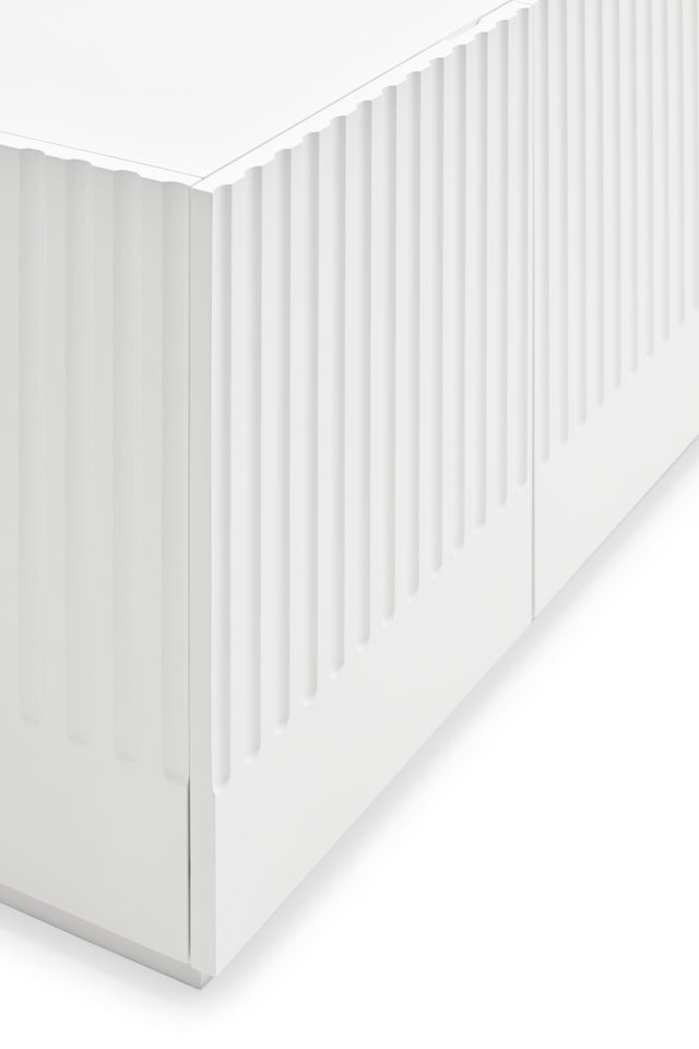 Aparador Doric 198 Blanco con acabado blanco en ambiente de estilo nórdico