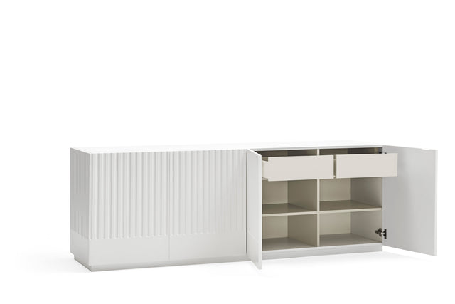 Aparador Doric 198 Blanco con acabado blanco en ambiente de estilo nórdico