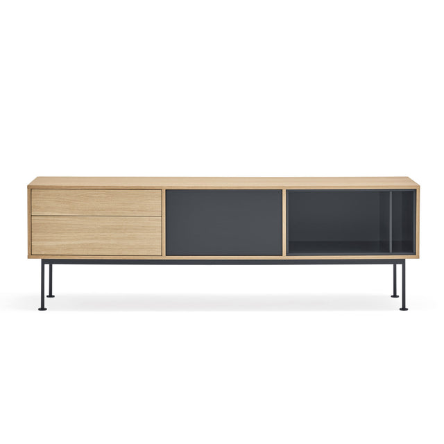Mueble tv Yoko roble 180cm Gris antracita Teulat