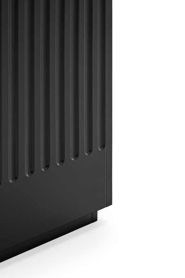 Aparador Doric 198 Negro con acabado negro en ambiente de estilo nórdico