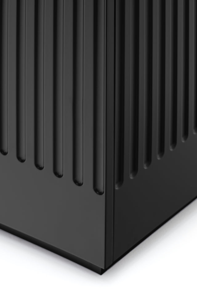 Aparador Doric 198 Negro con acabado negro en ambiente de estilo nórdico