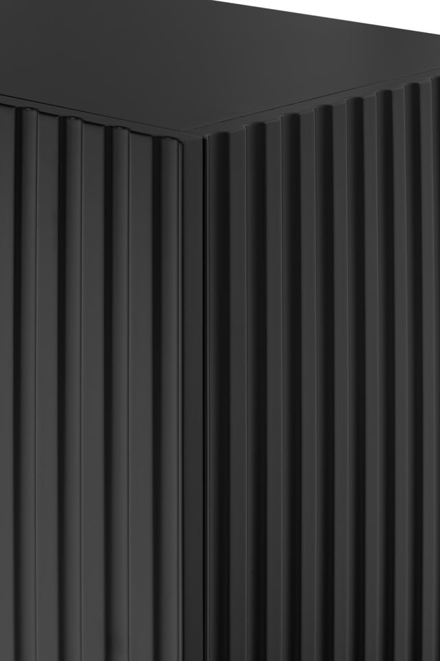 Aparador Doric 198 Negro con acabado negro en ambiente de estilo nórdico