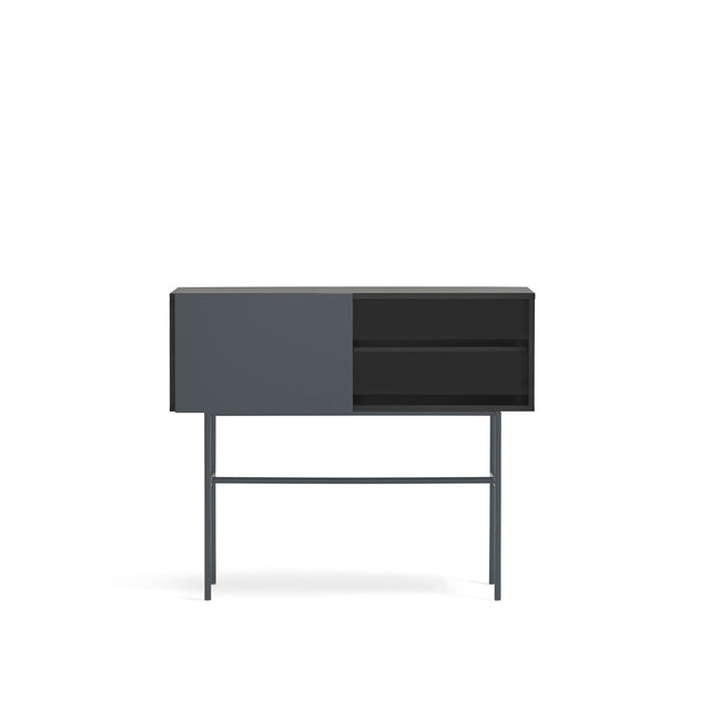 Mueble Consola Nube 110 Gris Antracita con acabado gris en ambiente de estilo nórdico