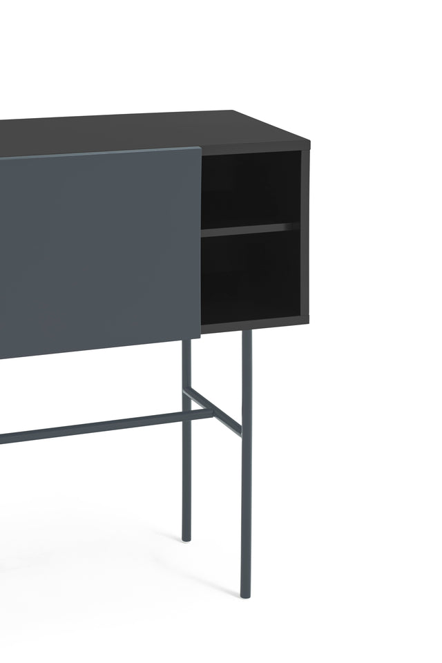 Mueble Consola Nube 110 Gris Antracita con acabado gris en ambiente de estilo nórdico