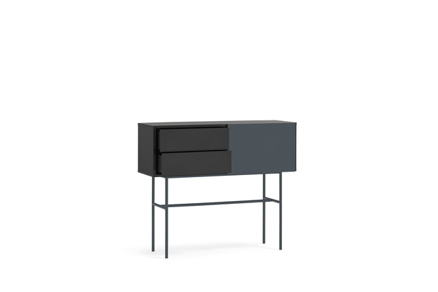 Mueble Consola Nube 110 Gris Antracita con acabado gris en ambiente de estilo nórdico