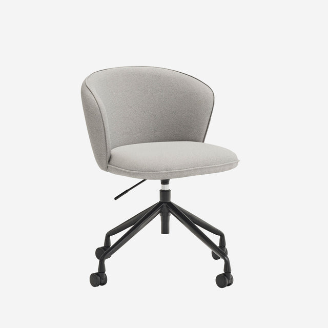 Silla Giratoria 360º ADD Gris Con Ruedas con acabado gris vista principal de estilo nórdico