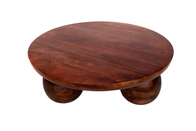 Mesa de centro redonda Ailen 100 cm Marron, detalle del diseño