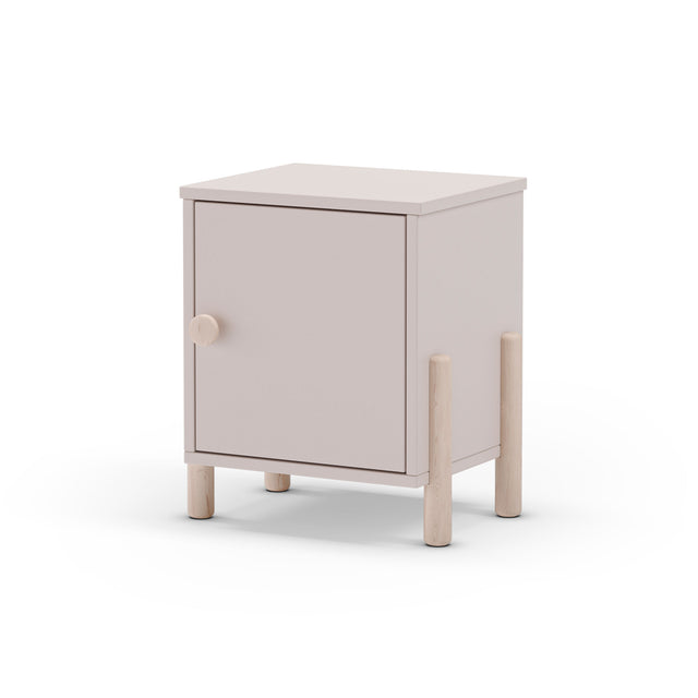 Mesita de Noche Infantil Lily 30 Crema & Pino con acabado crema vista principal de estilo nórdico