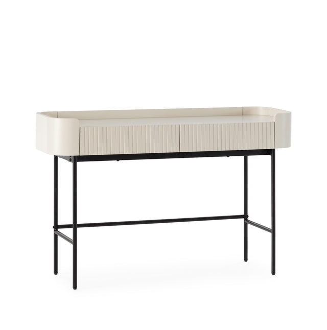 Consola Willa 120 cm Crema, vista lateral izquierda