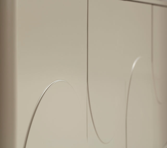 Aparador Solei 180 cm Crema, vista lateral derecha desde otro ángulo