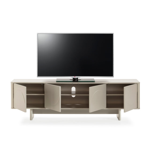 Mueble TV Solei 180 cm Crema, vista del interior abierto