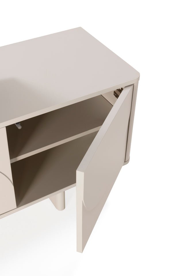 Mueble TV Solei 180 cm Crema, vista lateral derecha