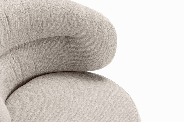 Sillón Liva Beige, vista lateral derecha
