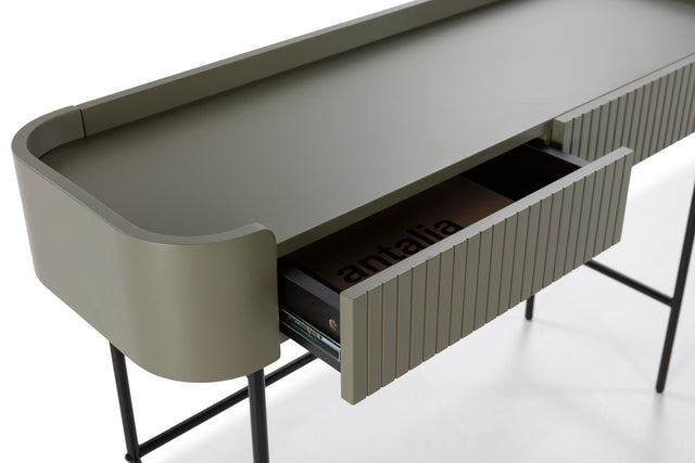 Consola Willa 120 cm Verde, vista lateral derecha
