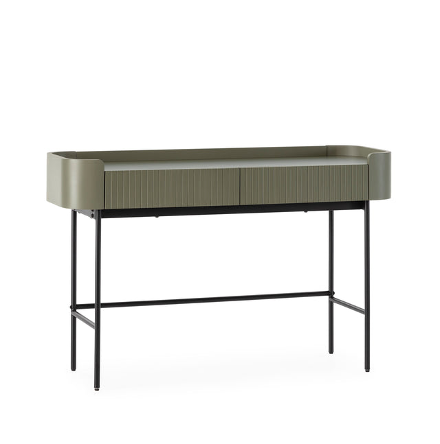 Consola Willa 120 cm Verde, vista lateral izquierda