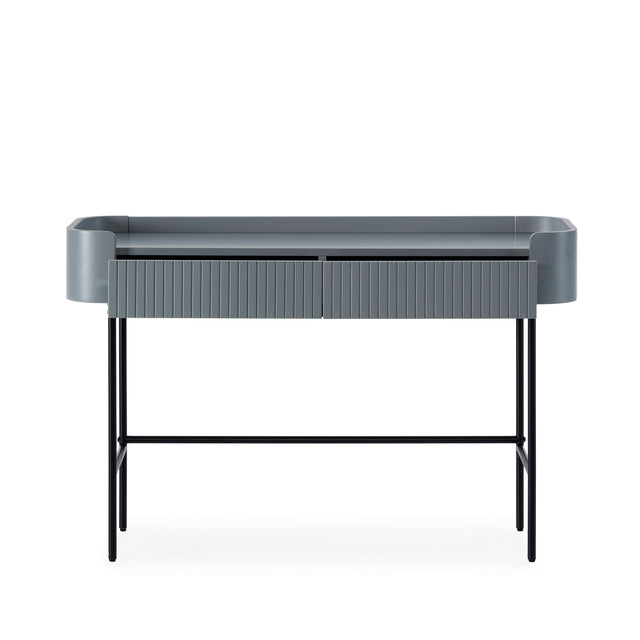 Consola Willa 120 cm Azul, vista del interior abierto desde otro ángulo