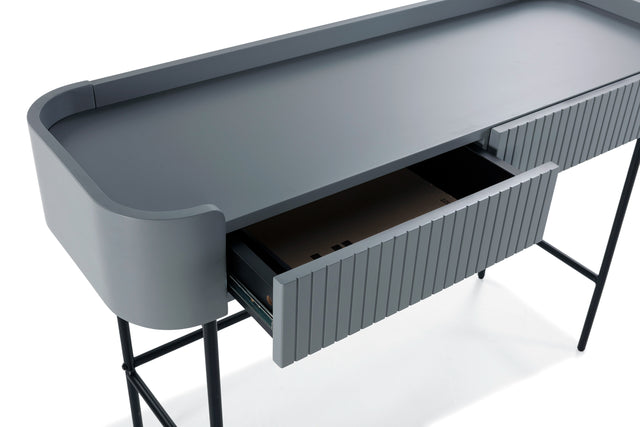 Consola Willa 120 cm Azul, vista lateral derecha desde otro ángulo