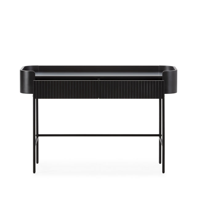 Consola Willa 120 cm Negro, vista del interior abierto