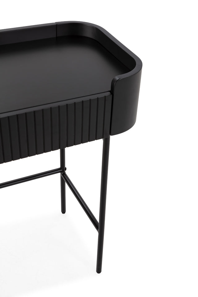 Consola Willa 120 cm Negro, vista lateral derecha desde otro ángulo