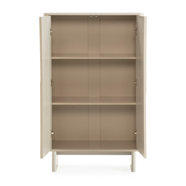Mueble auxiliar Solei 80 cm Crema, vista del interior abierto