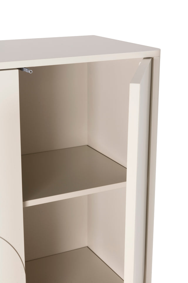 Mueble auxiliar Solei 80 cm Crema, vista lateral derecha desde otro ángulo