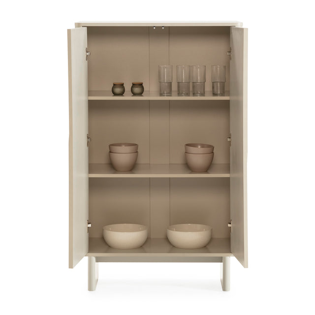 Mueble auxiliar Solei 80 cm Crema, detalle funcional