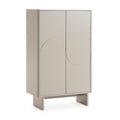 Mueble auxiliar Solei 80 cm Crema, vista lateral izquierda