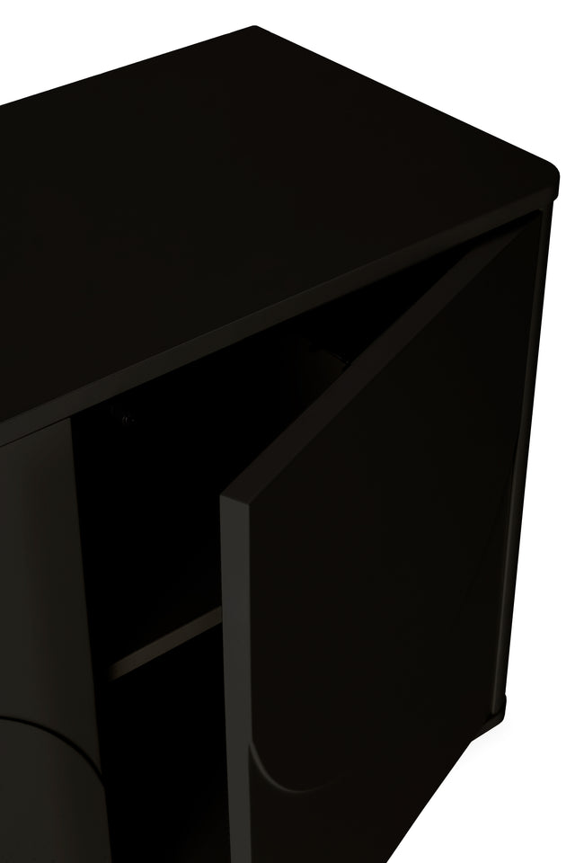 Aparador Solei 180 cm Negro, vista lateral derecha