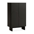 Mueble auxiliar Solei 80 cm Negro, vista lateral izquierda