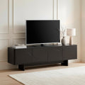 Mueble TV Solei 180 cm Negro, en ambiente de salón