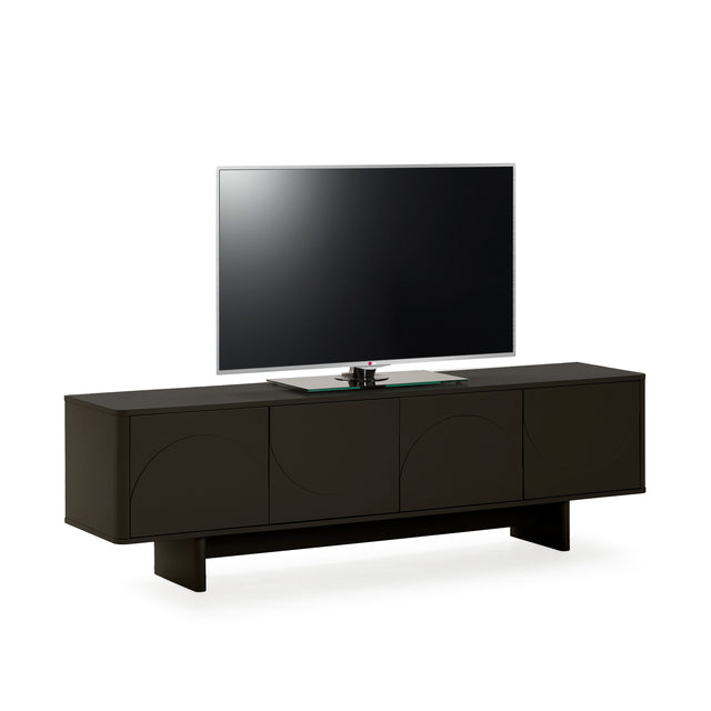 Mueble TV Solei 180 cm Negro, vista lateral izquierda