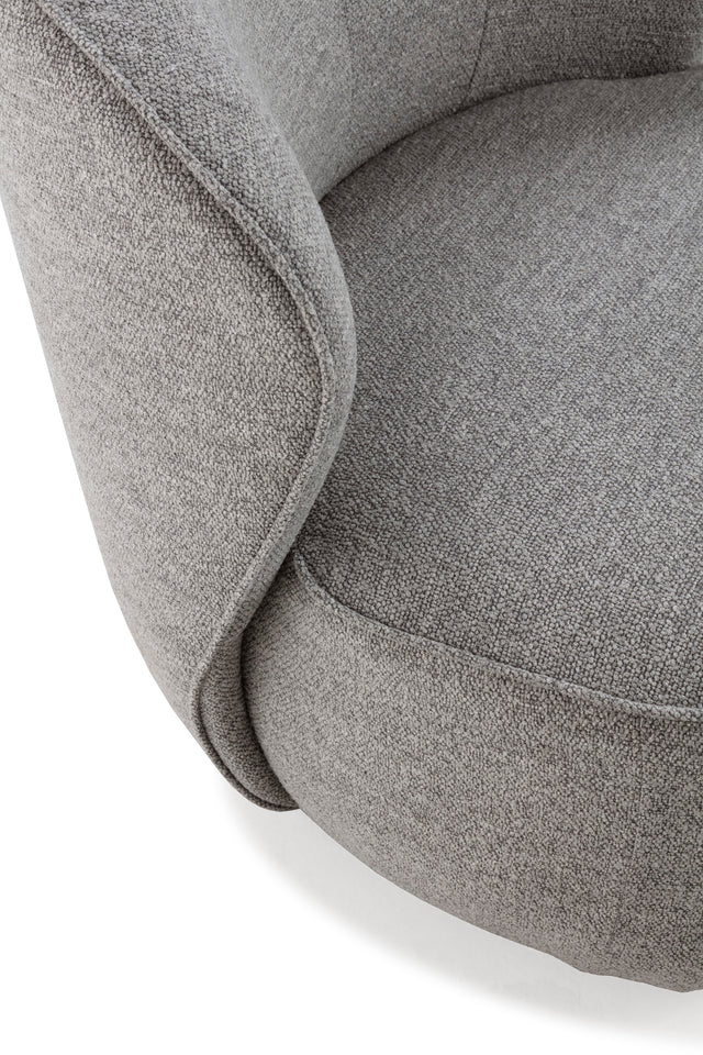 Sillón Edna Gris, vista lateral derecha