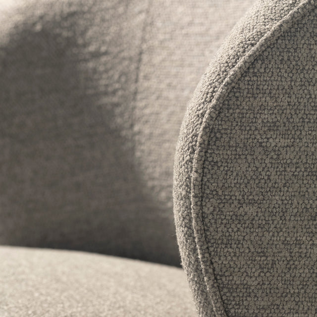 Sillón Edna Gris, vista lateral derecha desde otro ángulo