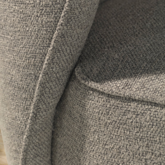Sillón Edna Gris, vista lateral derecha desde otro ángulo