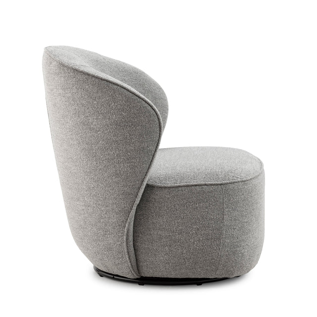 Sillón Edna Gris, vista lateral izquierda desde otro ángulo