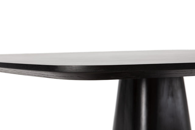 Mesa de comedor cuadrada Etel 120 cm Negro, vista lateral derecha