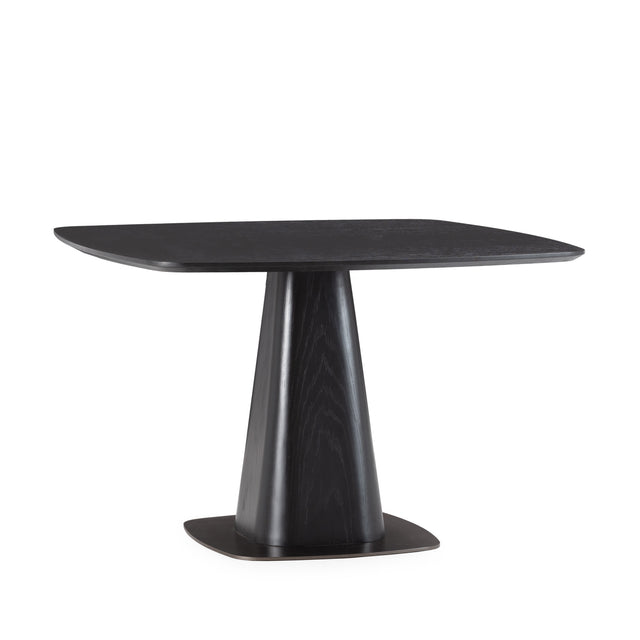 Mesa de comedor cuadrada Etel 120 cm Negro, vista lateral izquierda