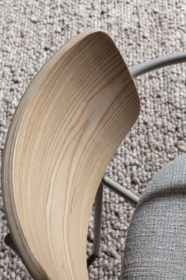 Silla Tapizada Nour Beige & Roble, vista adicional