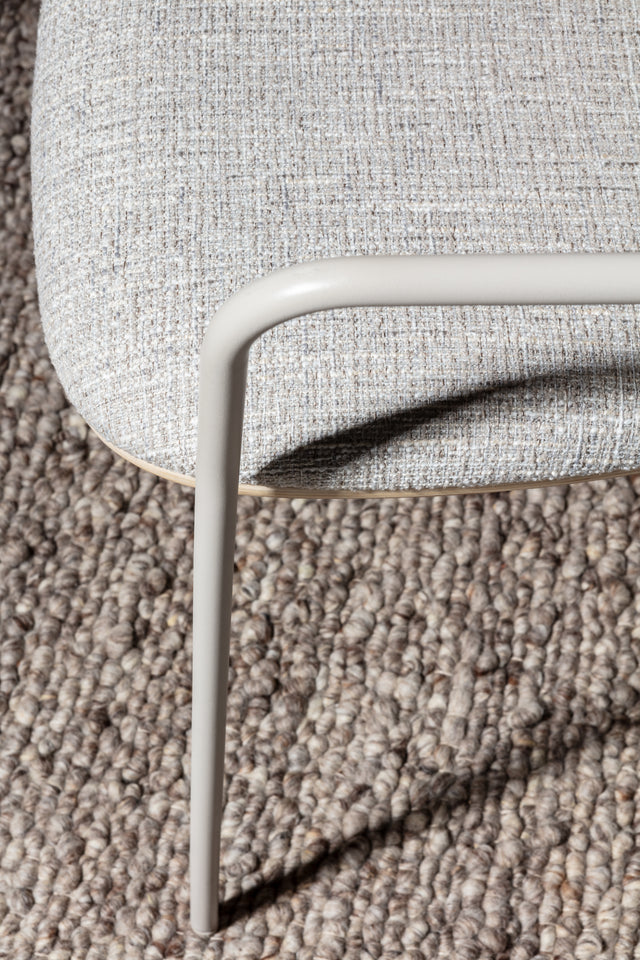 Silla Tapizada Nour Beige & Roble, vista adicional