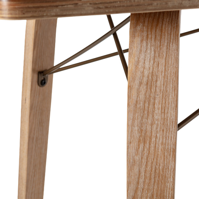 Mesa de comedor rectangular Lujan 180 cm Roble lavado, vista lateral derecha desde otro ángulo