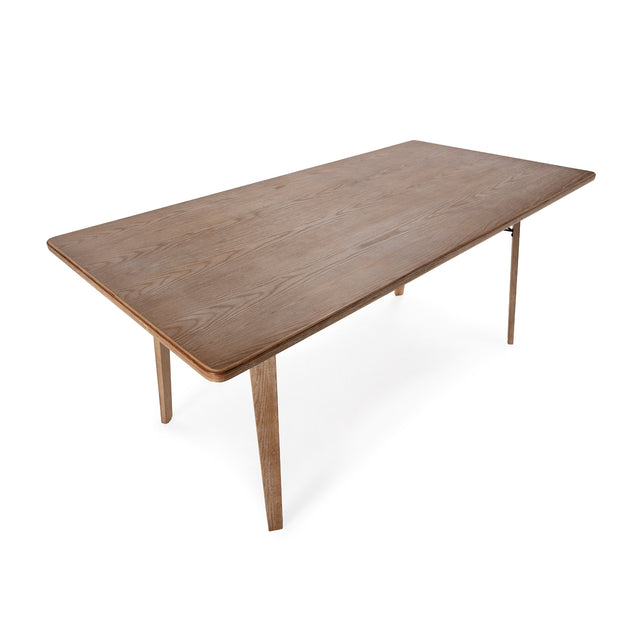 Mesa de comedor rectangular Lujan 180 cm Roble lavado, detalle del diseño