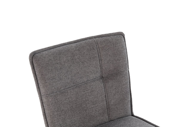 Silla de comedor Vesta Gris oscuro, vista lateral derecha desde otro ángulo